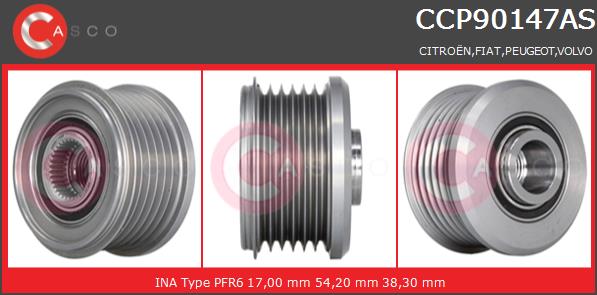 Koło pasowe alternatora CASCO CCP90147AS
