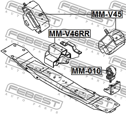 Poduszka silnika FEBEST MM-V46RR