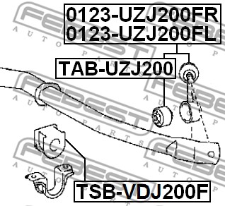 Guma stabilizatora FEBEST TSB-VDJ200F