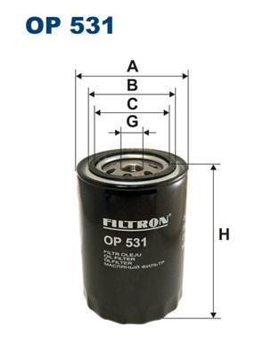 Filtr oleju FILTRON OP531