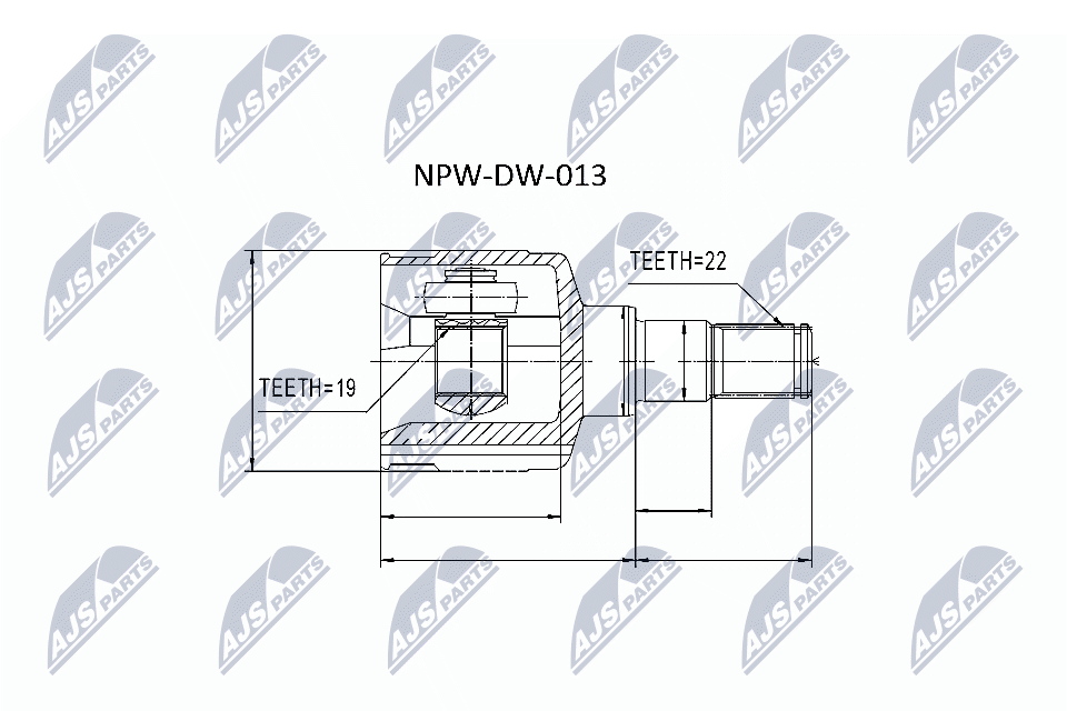 Zestaw przegubu, wał napędowy NTY NPW-DW-013