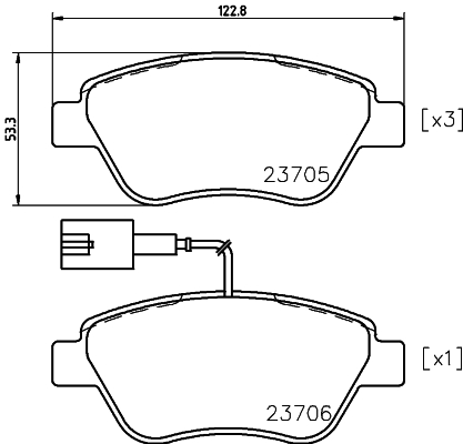 Klocki hamulcowe HELLA 8DB 355 018-821