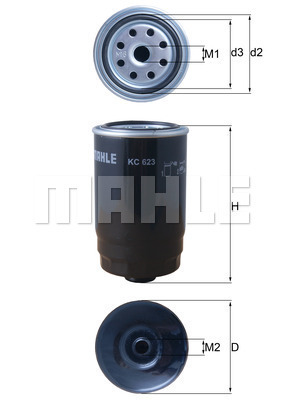 Filtr paliwa MAHLE KC 623