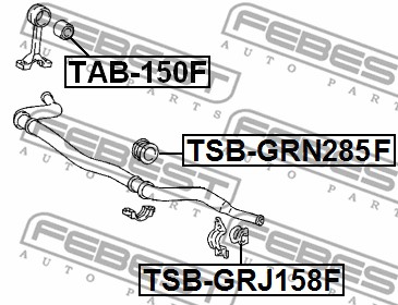 Guma stabilizatora FEBEST TSB-GRN285F
