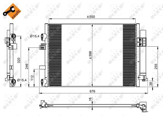 Skraplacz klimatyzacji NRF 350209