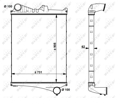 Chłodnica powietrza intercooler NRF 30225