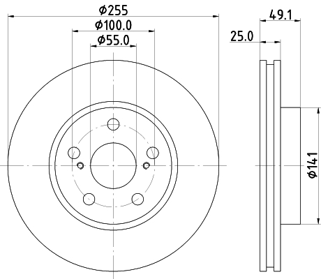 Tarcza hamulcowa HELLA 8DD 355 104-891