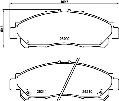 Klocki hamulcowe HELLA 8DB 355 040-431