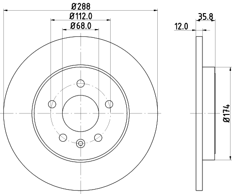 Tarcza hamulcowa HELLA 8DD 355 111-811