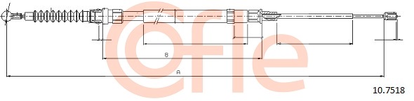 Linka hamulca ręcznego COFLE 92.10.7518