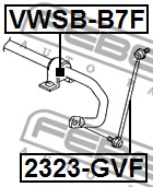 Guma stabilizatora FEBEST VWSB-B7F