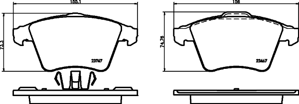 Klocki hamulcowe HELLA 8DB 355 013-821