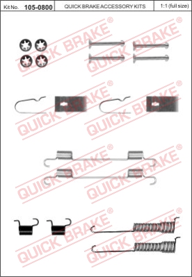 Zestaw dodatków do szczęk hamulcowych QUICK BRAKE 105-0800