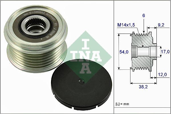 Sprzęgło alternatora INA 535 0263 10