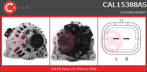 Alternator CASCO CAL15388AS