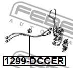 Cięgno zamka drzwi FEBEST 1299-DCCER