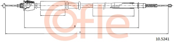 Linka hamulca ręcznego COFLE 92.10.5241
