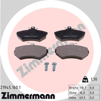 Klocki hamulcowe ZIMMERMANN 21945.160.1