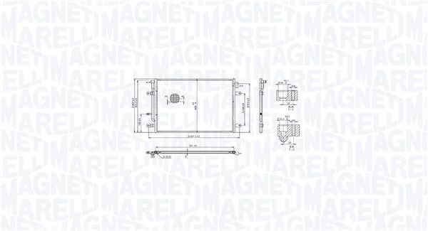 Skraplacz, klimatyzacja MAGNETI MARELLI 350203103400