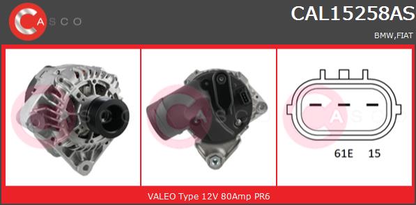 Alternator CASCO CAL15258AS