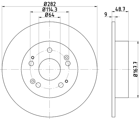 Tarcza hamulcowa HELLA 8DD 355 116-521