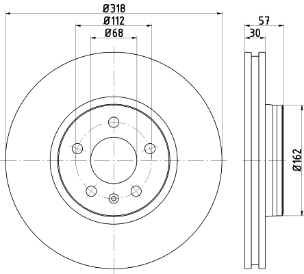 Tarcza hamulcowa HELLA 8DD 355 125-181