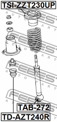 Sprężyna talerzowa FEBEST TSI-ZZT230UP