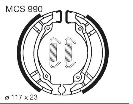 Zestaw szczęk hamulcowych TRW MCS990