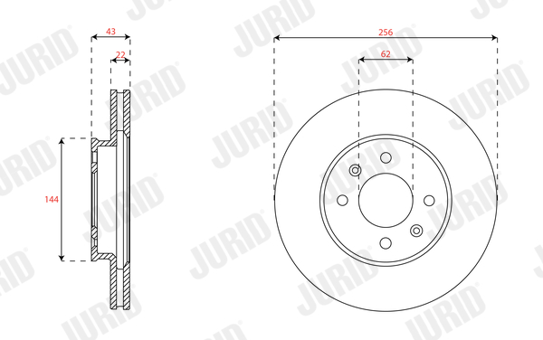 Tarcza hamulcowa JURID 563461JC