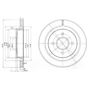 Tarcza hamulcowa DELPHI BG2758