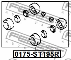Zestaw naprawczy zacisku FEBEST 0175-ST195R