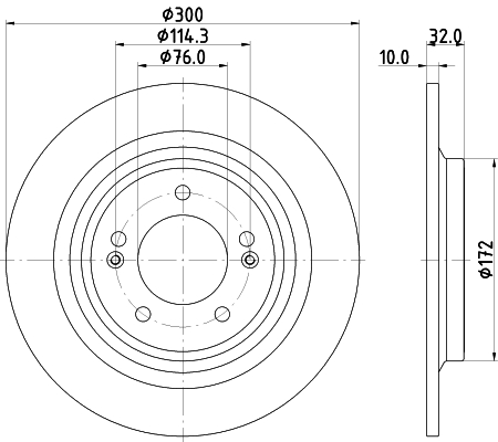 Tarcza hamulcowa HELLA 8DD 355 134-731