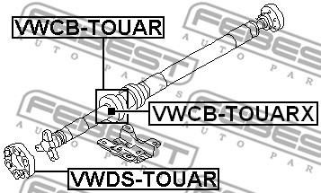 Łożysko centralne wału napędowego FEBEST VWCB-TOUAR