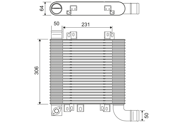 Chłodnica powietrza intercooler VALEO 818398