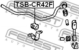 Guma stabilizatora FEBEST TSB-CR42F