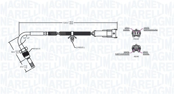 Czujnik  temperatury spalin MAGNETI MARELLI 172000127010