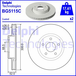 Tarcza hamulcowa DELPHI BG5115C