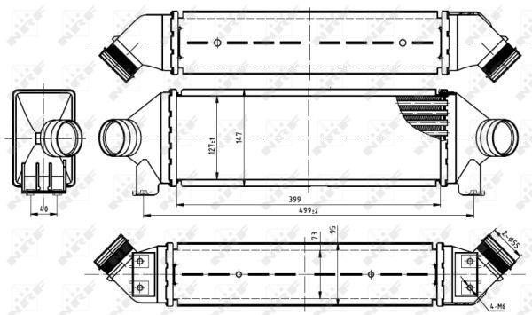Chłodnica powietrza intercooler NRF 30887