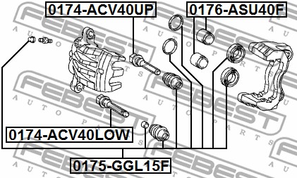Zestaw naprawczy zacisku FEBEST 0175-GGL15F