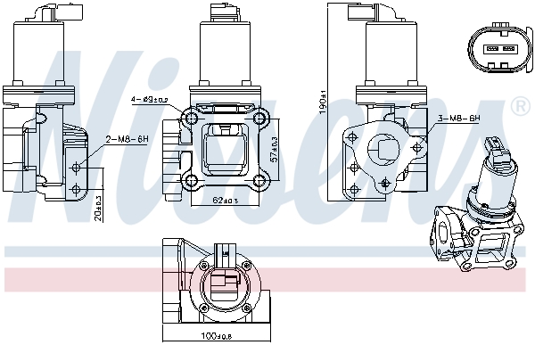 Zawór EGR NISSENS 98309