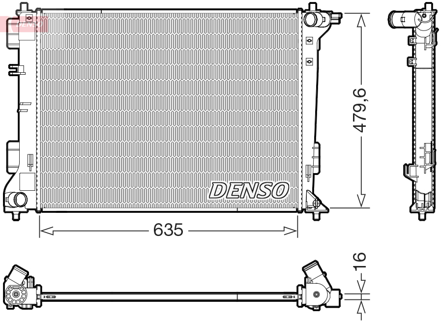 Chłodnica, układ chłodzenia silnika DENSO DRM41028