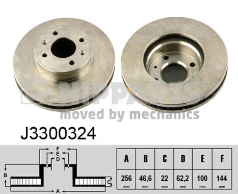 Tarcza hamulcowa NIPPARTS J3300324