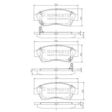 Klocki hamulcowe NIPPARTS J3602064