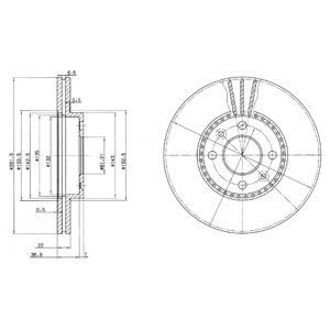 Tarcza hamulcowa DELPHI BG2693