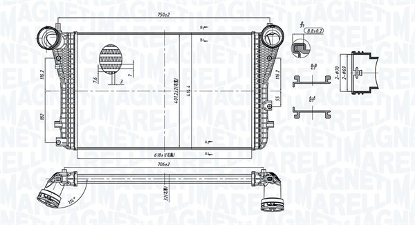 Chłodnica powietrza intercooler MAGNETI MARELLI 351319204040