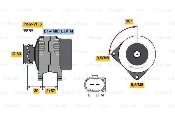 Alternator BOSCH 0 986 080 600