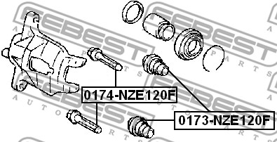 Osłona prowadnicy zacisku FEBEST 0173-NZE120F