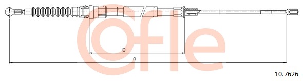 Linka hamulca ręcznego COFLE 92.10.7626