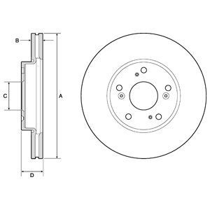 Tarcza hamulcowa DELPHI BG4741C