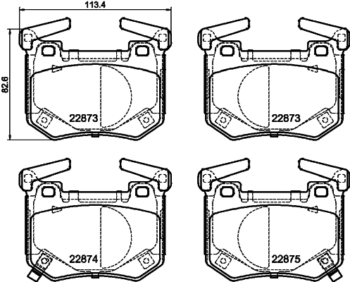 Klocki hamulcowe HELLA 8DB 355 040-731